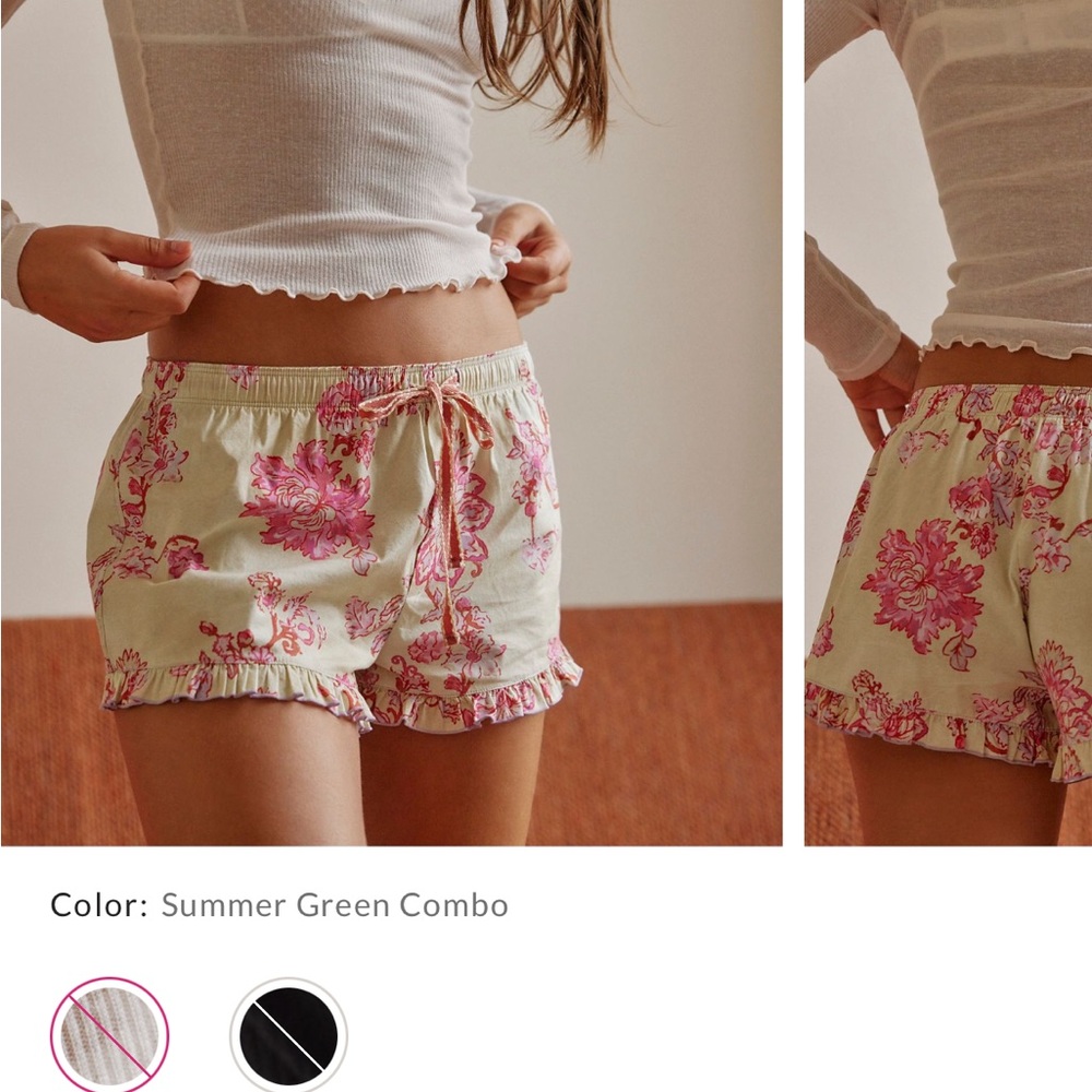 Free People Summer Green Combo Pajama Set